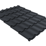 Металлочерепица Классик ("Classic") v01 0,5 Rooftop Бархат RAL 7024 мокрый асфальт