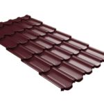 Металлочерепица "Квинта плюс3D" ("Kvinta plus3D") 0,5 Satin Matt RAL 3005 красное вино