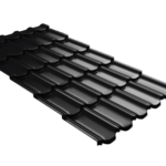 Металлочерепица "Квинта плюс3D" ("Kvinta plus3D") 0,5 Satin Matt TX RAL 9005 черный